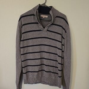 Chatham Road Striped Gray Sweater Size Large